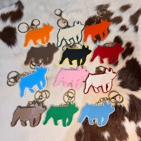 Acrylic Pig Keychain