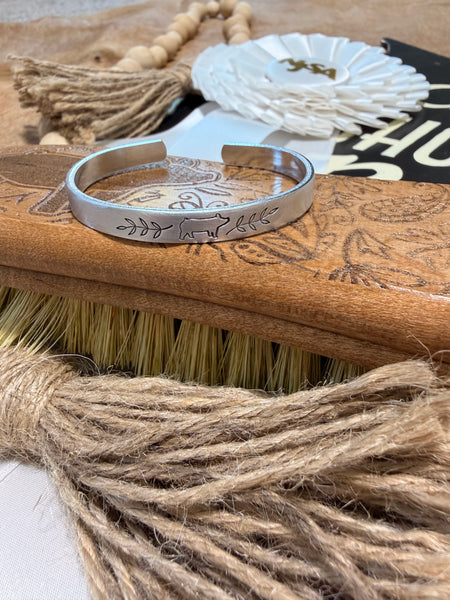 Adjustable Stamped Livestock Bracelet
