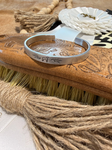 Adjustable Stamped Livestock Bracelet