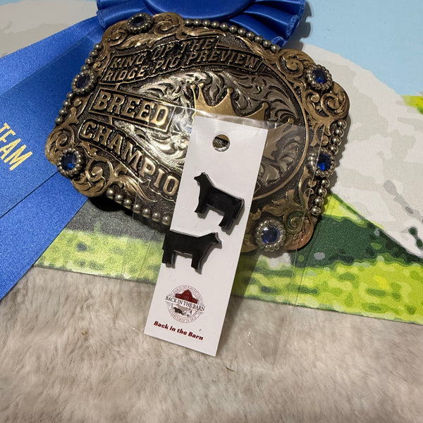 Resin Cattle Stud Earrings