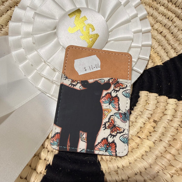 Back of Phone Cattle Card Wallet