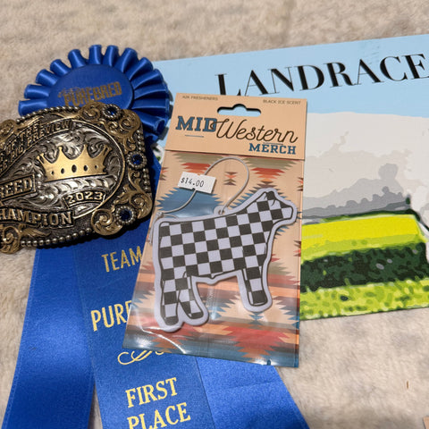 Checkered Cattle Freshie