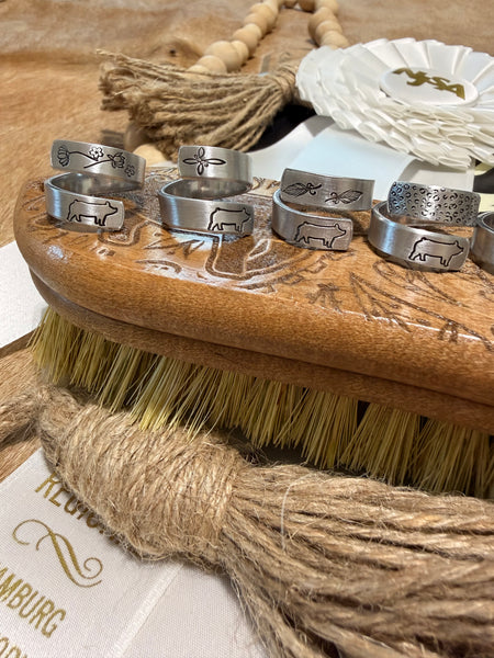 Adjustable Stamped Pig Rings