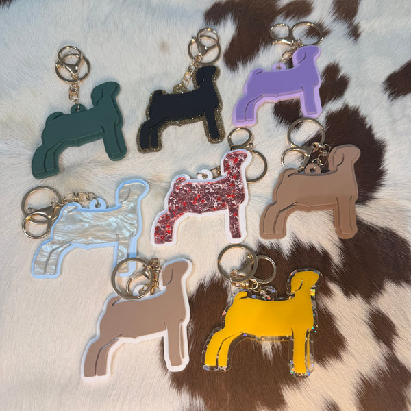 Acrylic Goat Keychain