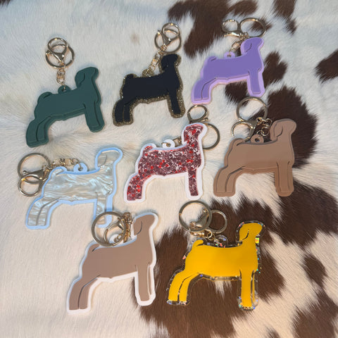 Acrylic Goat Keychain