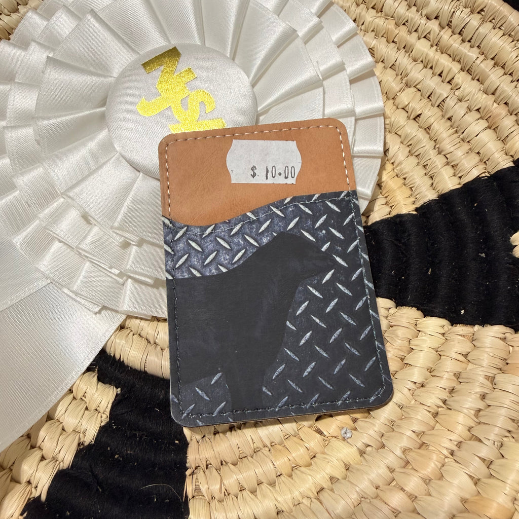 Back of Phone Cattle Card Wallet