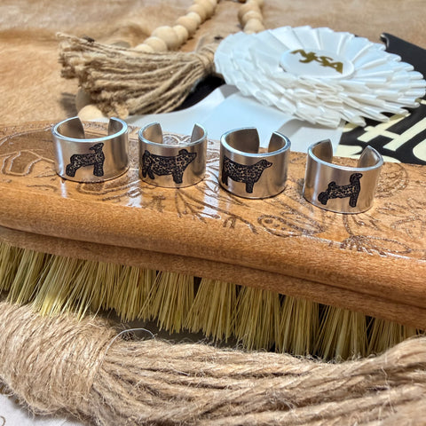Cheetah Engraved Livestock Ring