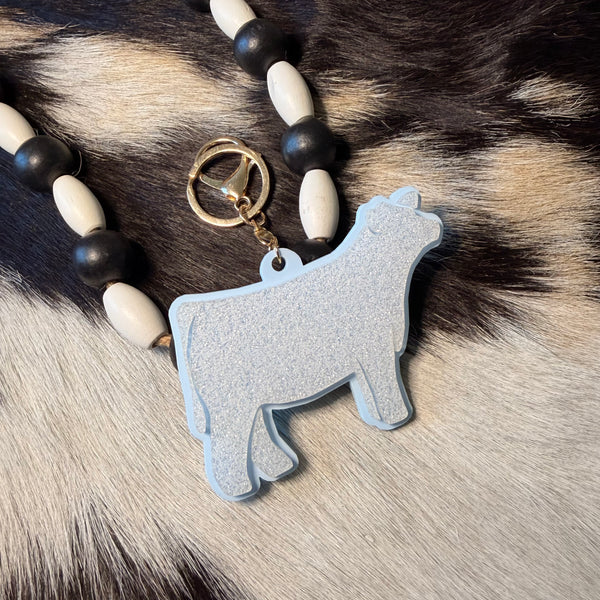 Acrylic Cattle Keychain