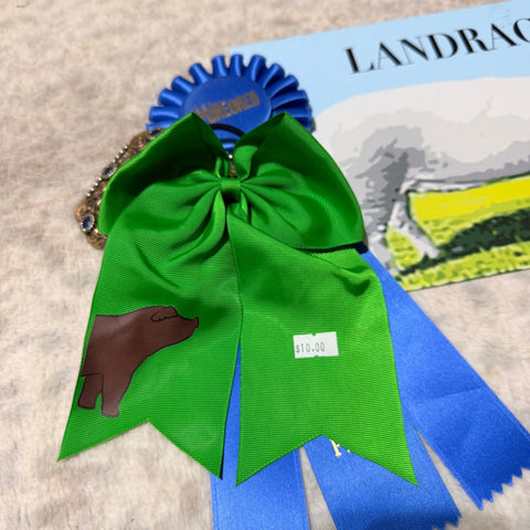Green Duroc Pig Bow