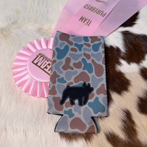 Camo Livestock Slim Koozie