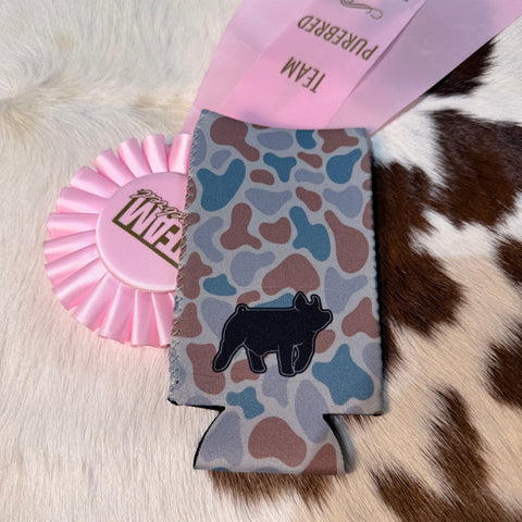 Camo Livestock Slim Koozie