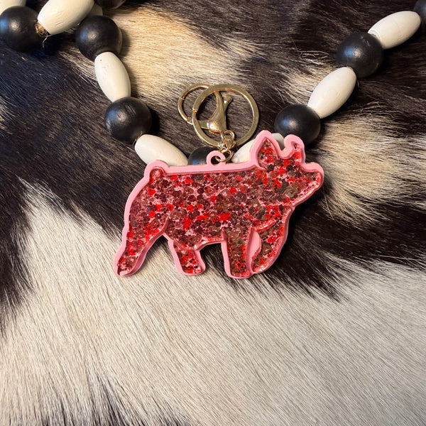 Acrylic Pig Keychain