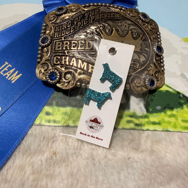 Resin Cattle Stud Earrings