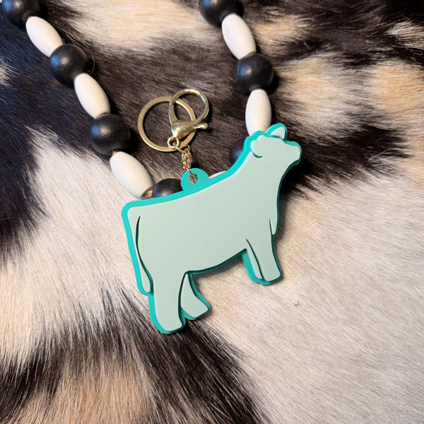 Acrylic Cattle Keychain