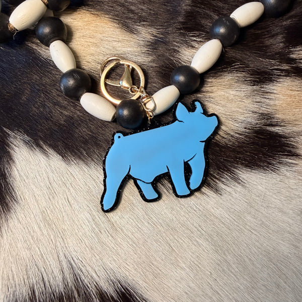 Acrylic Pig Keychain