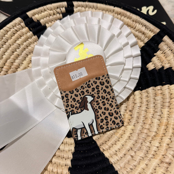 Back of Phone Goat Card Wallet