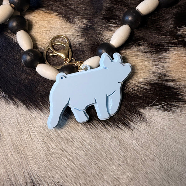 Acrylic Pig Keychain