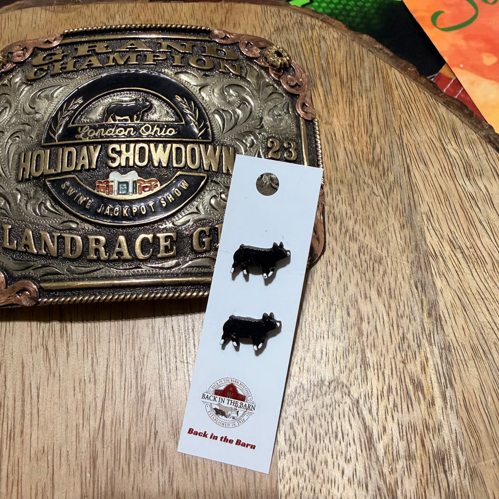 Berkshire Pig Stud Earrings