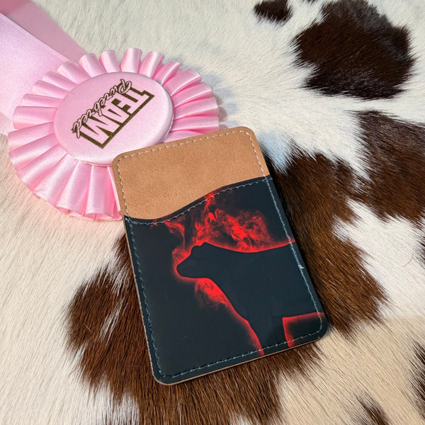 Back of Phone Cattle Card Wallet