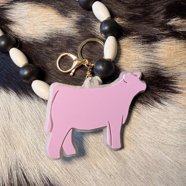 Acrylic Cattle Keychain