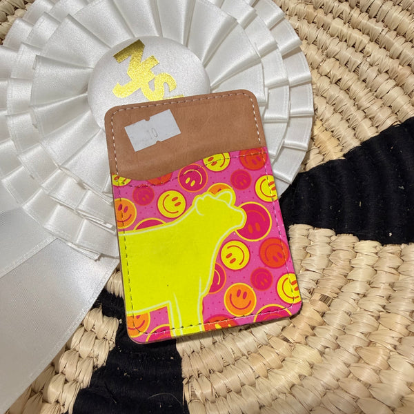 Back of Phone Cattle Card Wallet