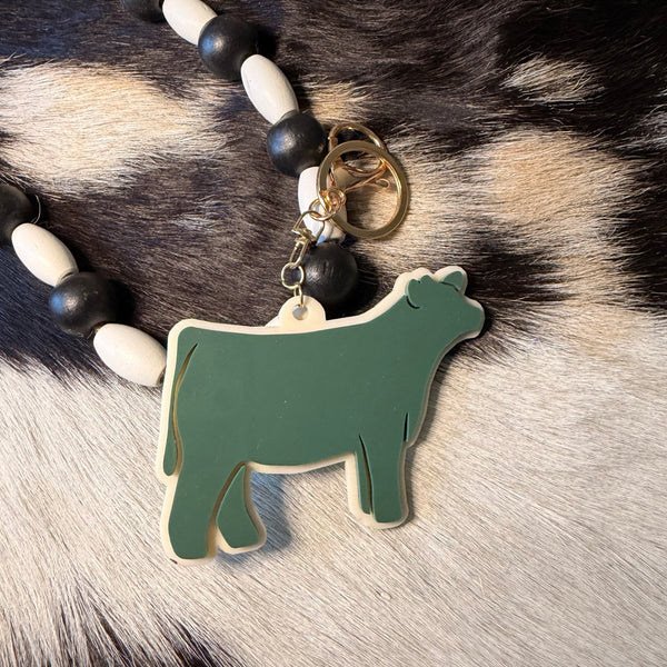 Acrylic Cattle Keychain