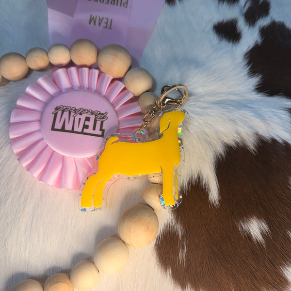 Acrylic Goat Keychain