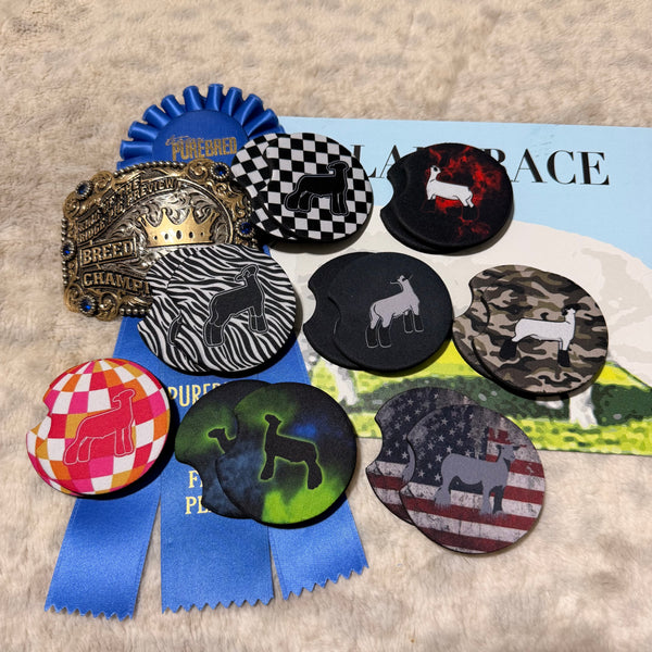 Lamb Car Coasters