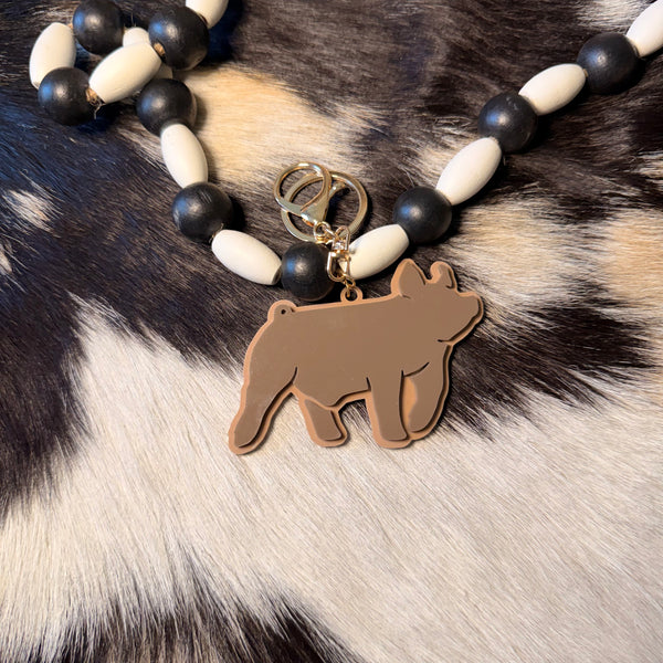 Acrylic Pig Keychain