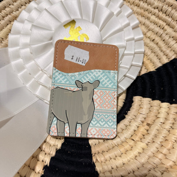 Back of Phone Cattle Card Wallet