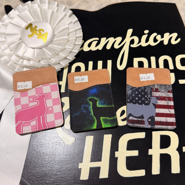 Back of Phone Lamb Card Wallet