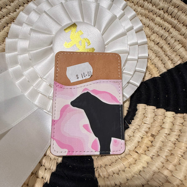 Back of Phone Cattle Card Wallet