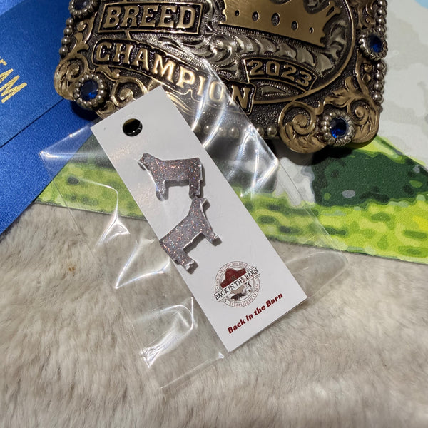 Resin Cattle Stud Earrings