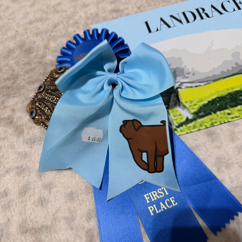 Light Blue Duroc Pig Bow