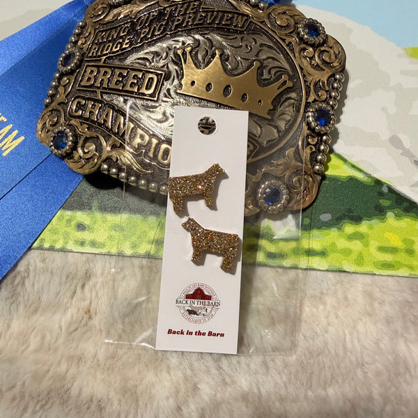 Resin Cattle Stud Earrings