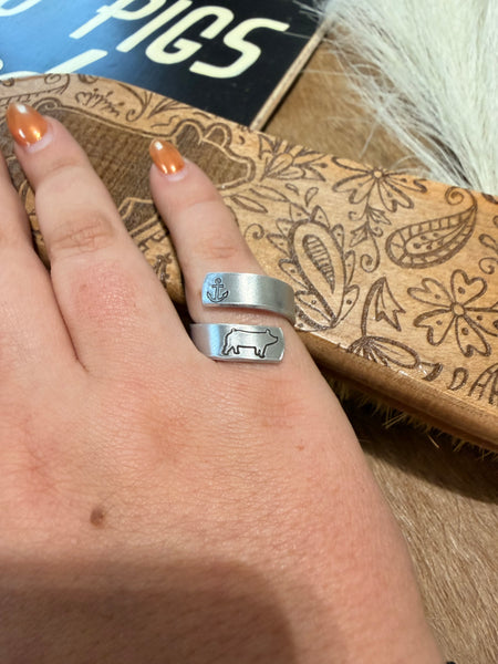 Adjustable Stamped Pig Rings