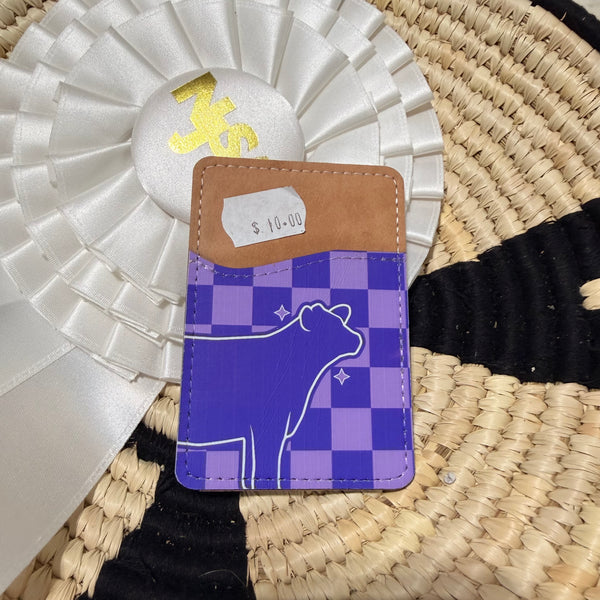 Back of Phone Cattle Card Wallet