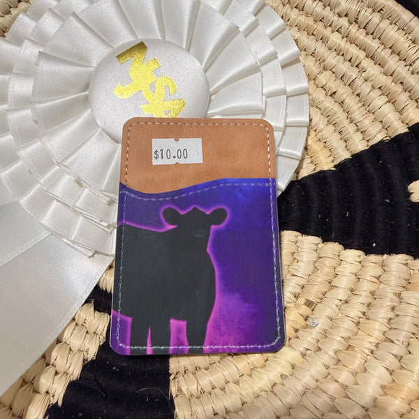 Back of Phone Cattle Card Wallet