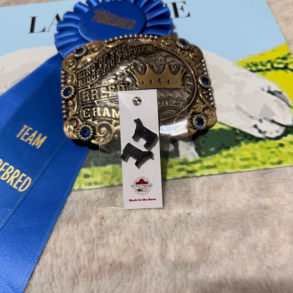 Resin Cattle Stud Earrings