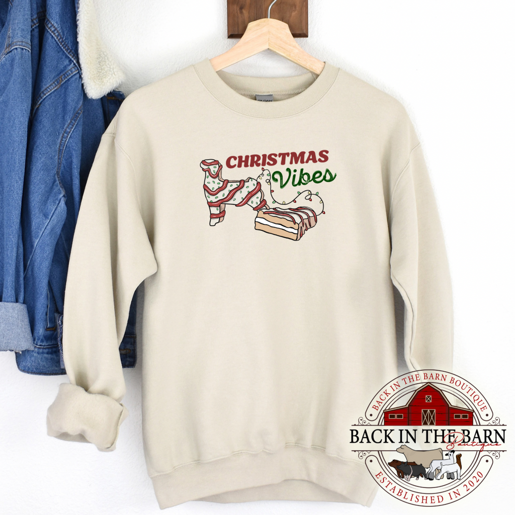 Christmas Vibes Goat Cake Crewneck