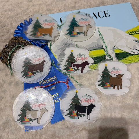 Acrylic Breed Cattle Ornaments