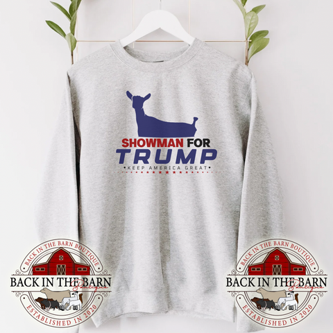 Showman For TRUMP Dairy Goat Crewneck