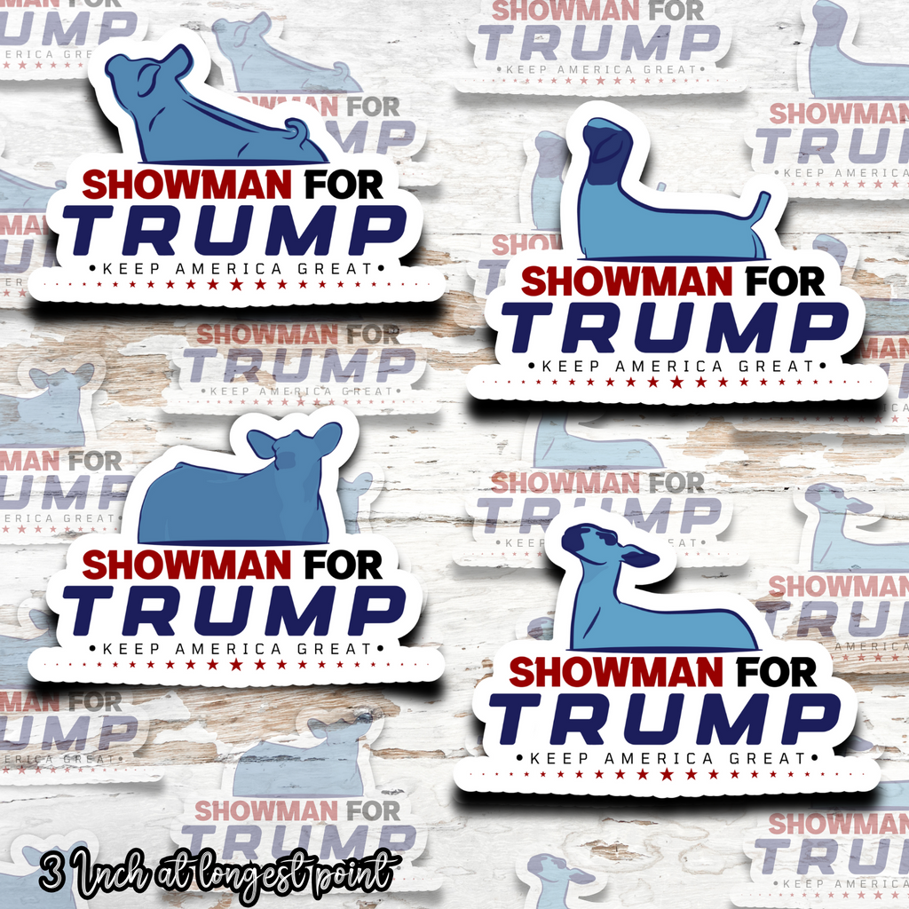 Showman for Trump Livestock Stickers