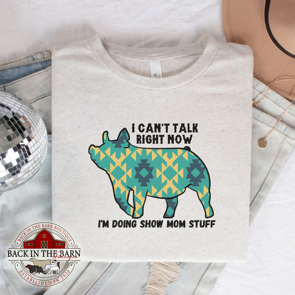 Green Show Mom Stuff Pig Shirt