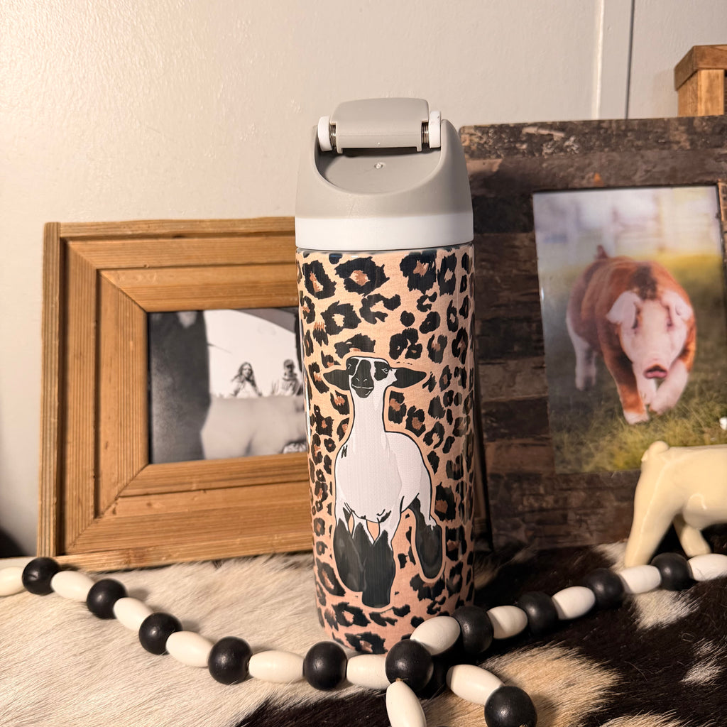 Cheetah Sip Top Lamb GRAY Tumbler