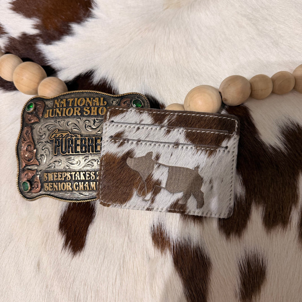 Cowhide Pig Wallet