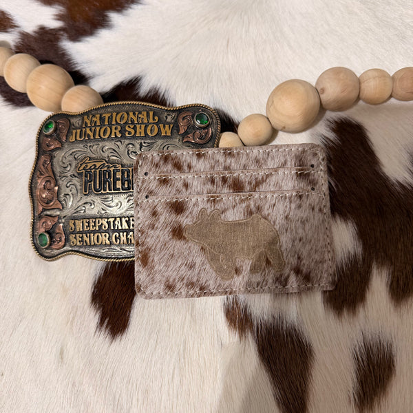 Cowhide Pig Wallet
