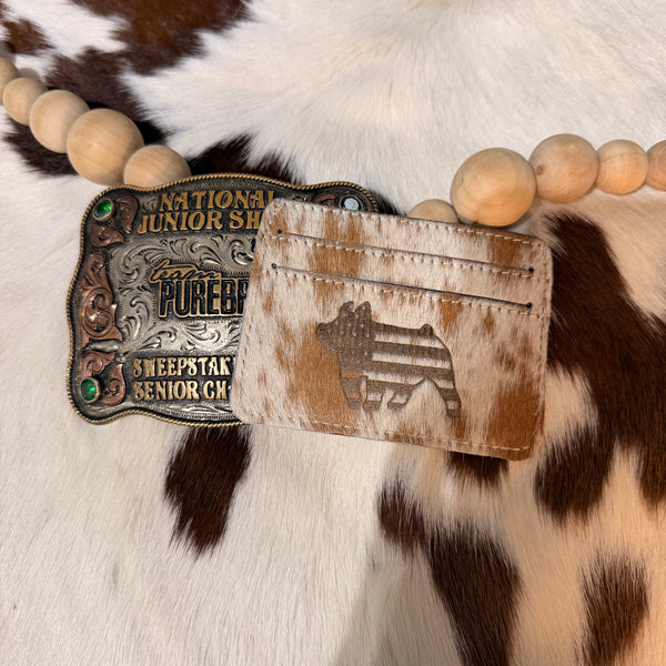 Cowhide Pig Wallet