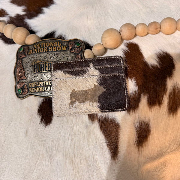 Cowhide Pig Wallet
