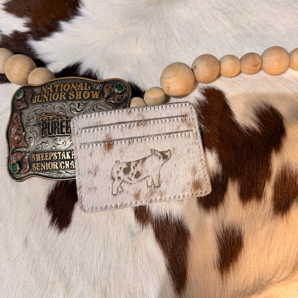Cowhide Pig Wallet
